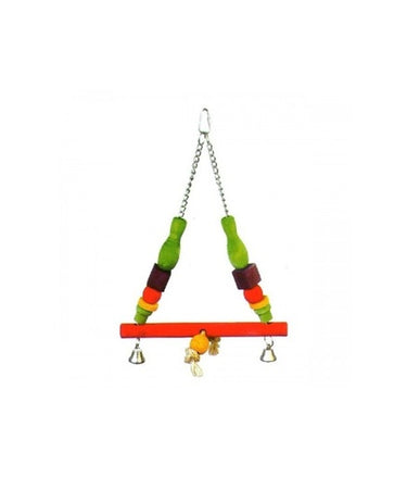 VanPet Triangle Type Swing Toy For Large Birds With Bell 40 x 25cm